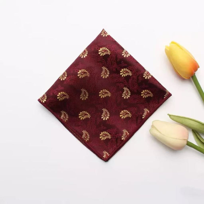 Casual British Pocket Square-Red series