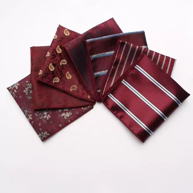 Casual British Pocket Square-Red series
