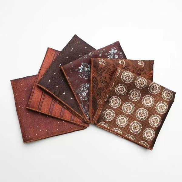 Casual British Pocket Square-Brown series