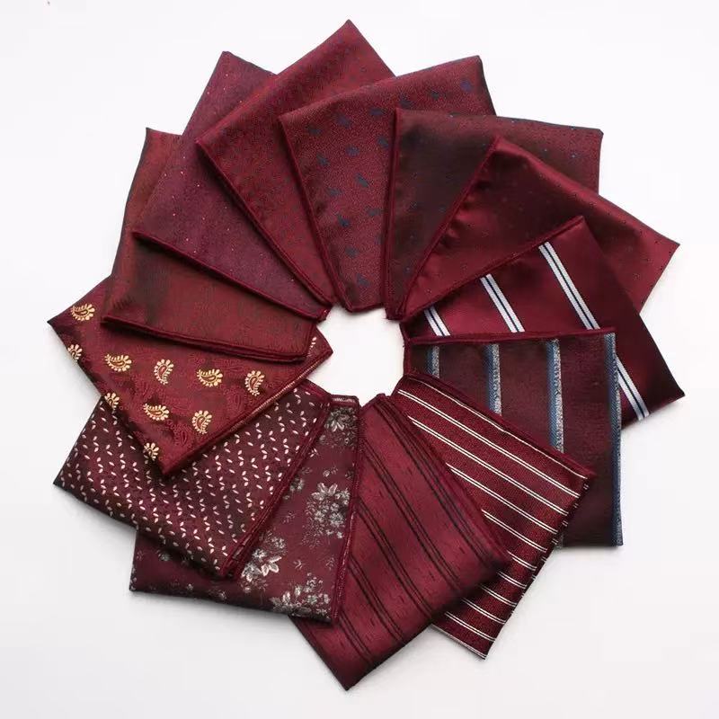 Casual British Pocket Square-Red series