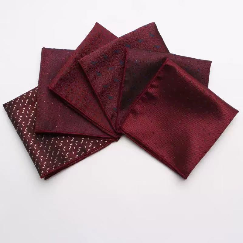 Casual British Pocket Square-Red series