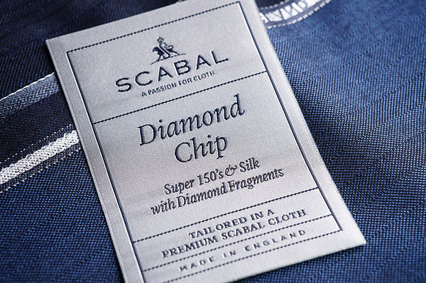 <transcy>Scabal Diamond Chip Super 150&#39;s羊毛和丝绸</transcy>